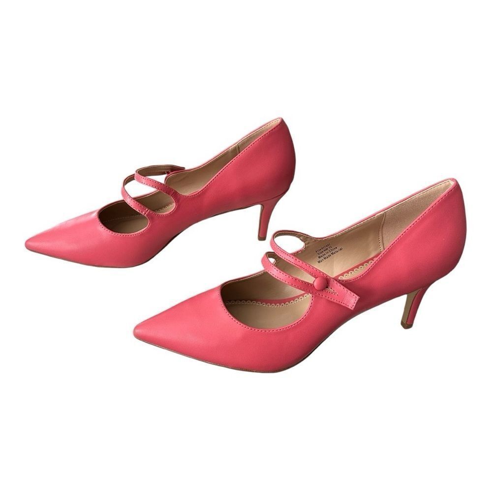 Journee Collection Sydney Mary Jane Stiletto Pumps Coral Pink Heels Womens 12 NW - Picture 2 of 9